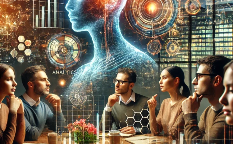DALL·E-2025-03-20-12.05.03-A-visually-compelling-image-that-blends-human-insights-with-analytics.-The-composition-should-feature-a-group-of-diverse-individuals-engaged-in-discus